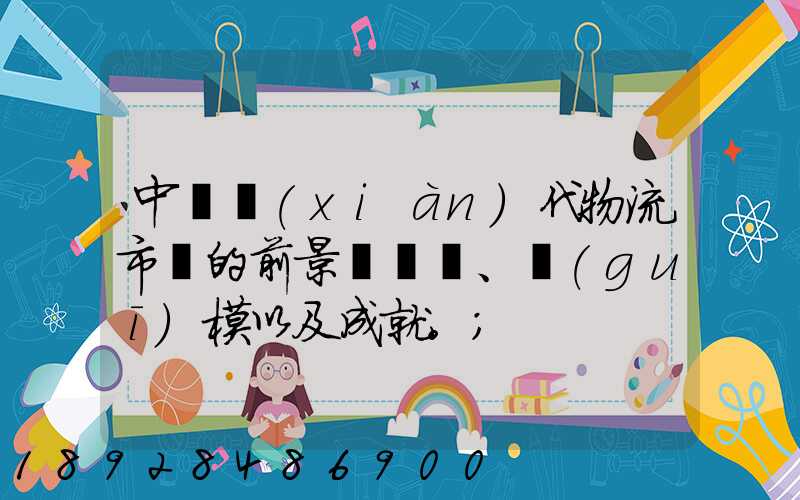 中國現(xiàn)代物流市場的前景、規(guī)模以及成就。